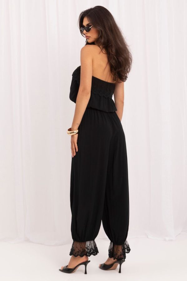 Black Set in Pants, Trousers, Shorts with Viscose
