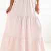 1132073.jpg Pink Long Skirt in Skirts with Polyamide and Viscose
