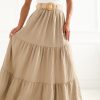 1132079.jpg Brown Long Skirt in Skirts with Polyamide and Viscose