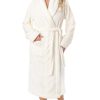 Beige Bathrobe in Dressing Gowns, Bathrobes For Women with Polyester