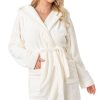 Beige Bathrobe in Dressing Gowns, Bathrobes For Women with Polyester