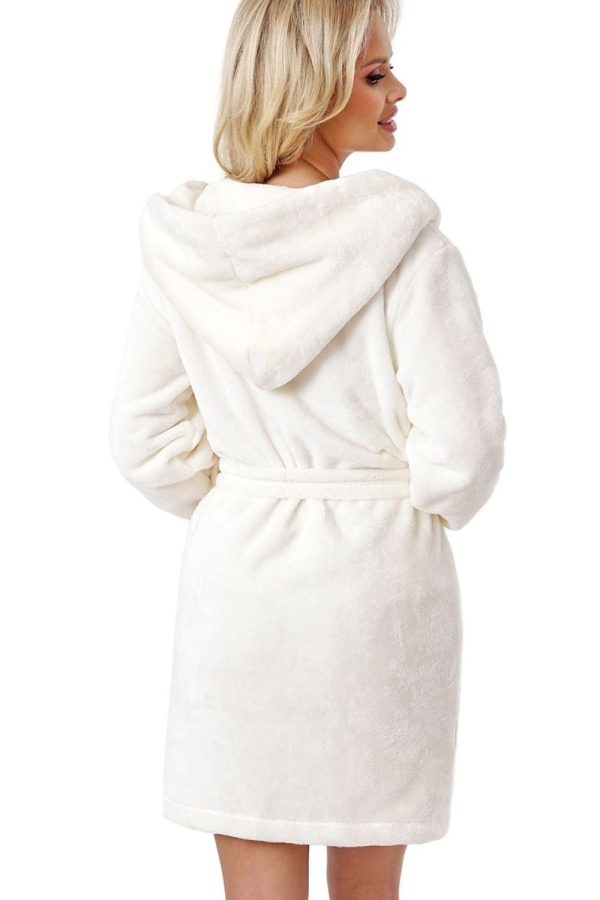 Beige Bathrobe in Dressing Gowns, Bathrobes For Women with Polyester