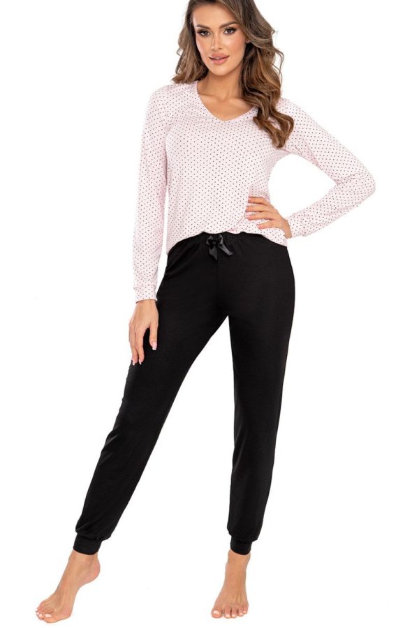 Black Pyjama in Women`s Pyjamas, Sleepwear Sets with Spandex and Viscose