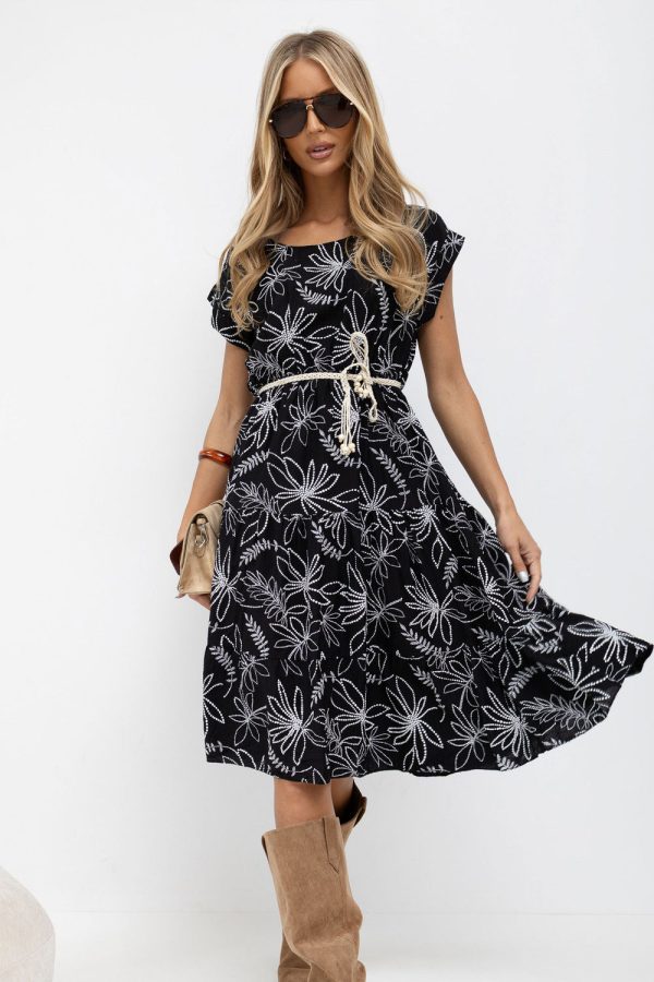Black Daydress in Day Dresses with Nylon and Viscose