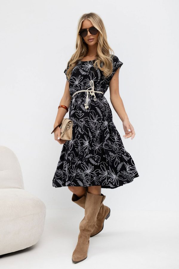 Black Daydress in Day Dresses with Nylon and Viscose