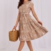 Beige Daydress in Day Dresses with Nylon and Viscose