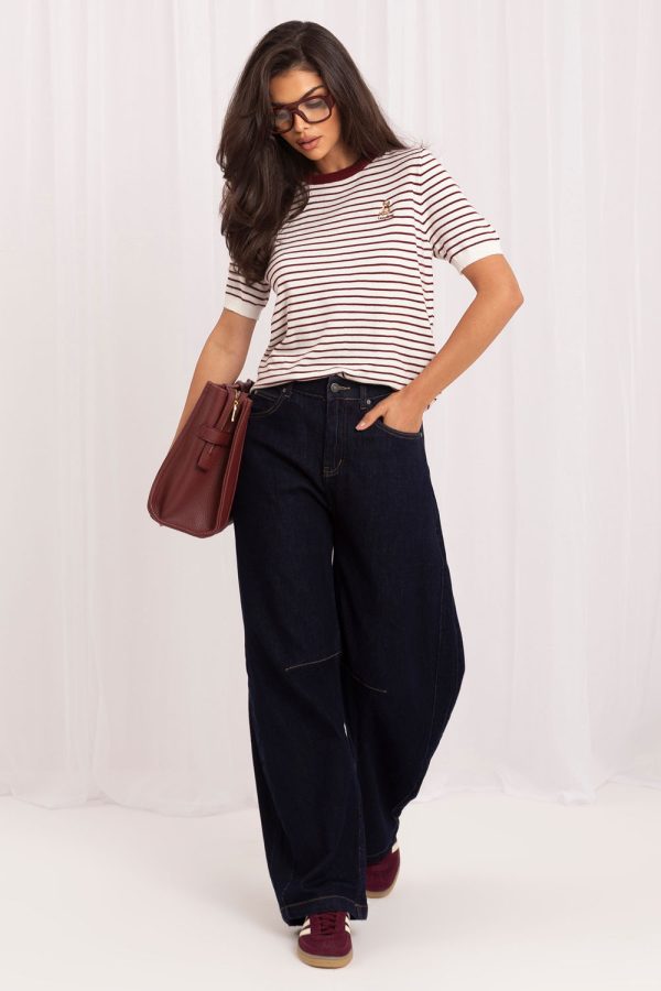 White Short Sleeve Sweater in Sweaters, Pullovers, Jumpers, Turtlenecks, Boleros, Shrugs with Polyamide, Polyester and Viscose