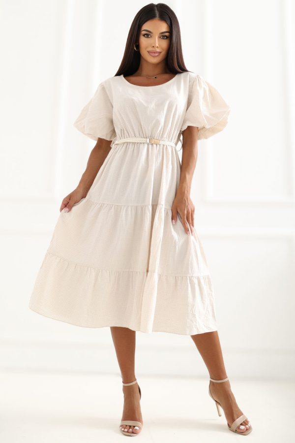 Beige Daydress in Day Dresses with Cotton and Viscose