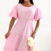 Pink Daydress in Day Dresses with Cotton and Viscose