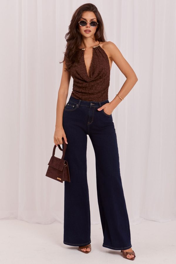 Navy Blue Jeans in Pants, Trousers, Shorts with Cotton and Spandex