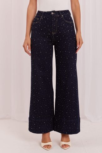 1132616.jpg Navy Blue Jeans in Pants, Trousers, Shorts with Cotton and Spandex