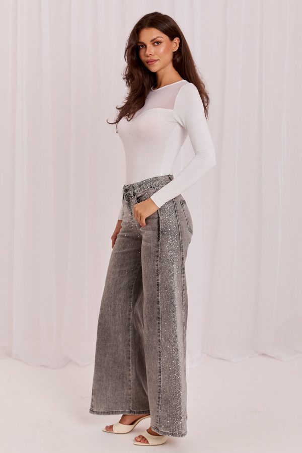 Grey Jeans in Pants, Trousers, Shorts with Cotton, Spandex and Polyester