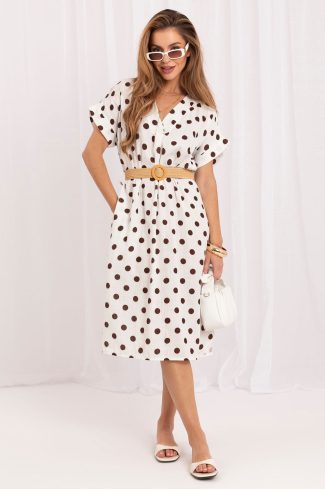 Beige Daydress in Day Dresses with Cotton