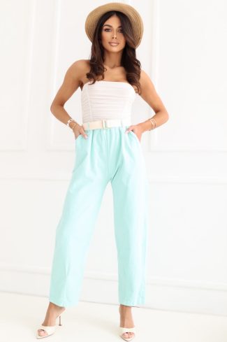 Green Corduroy Trousers in Pants, Trousers, Shorts with Cotton and Spandex