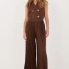 1132645.jpg Brown Set in Pants, Trousers, Shorts with Spandex, Polyester and Viscose