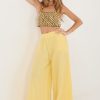 Yellow Women Trousers in Pants, Trousers, Shorts with Cotton
