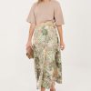 Green Skirt in Skirts with Spandex and Polyester