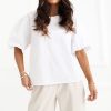 1132680.jpg White Blouse in Women`s Blouses, Tunics with Cotton and Spandex