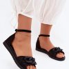 1132695.jpg Black Sandals in Sandals & Flip-Flops For Women with Fabric, Footbed and Sole Height
