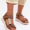 1132701.jpg Brown Platform Sandals in Sandals & Flip-Flops For Women with Fabric, Footbed and Platform Height