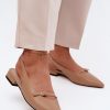 Beige Sandals in Sandals & Flip-Flops For Women with Fabric, Footbed and Heel Height