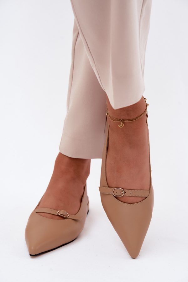 Beige Sandals in Sandals & Flip-Flops For Women with Fabric, Footbed and Heel Height