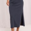Grey Skirt in Skirts with Spandex and Viscose