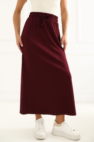 Red Skirt in Skirts with Spandex and Viscose