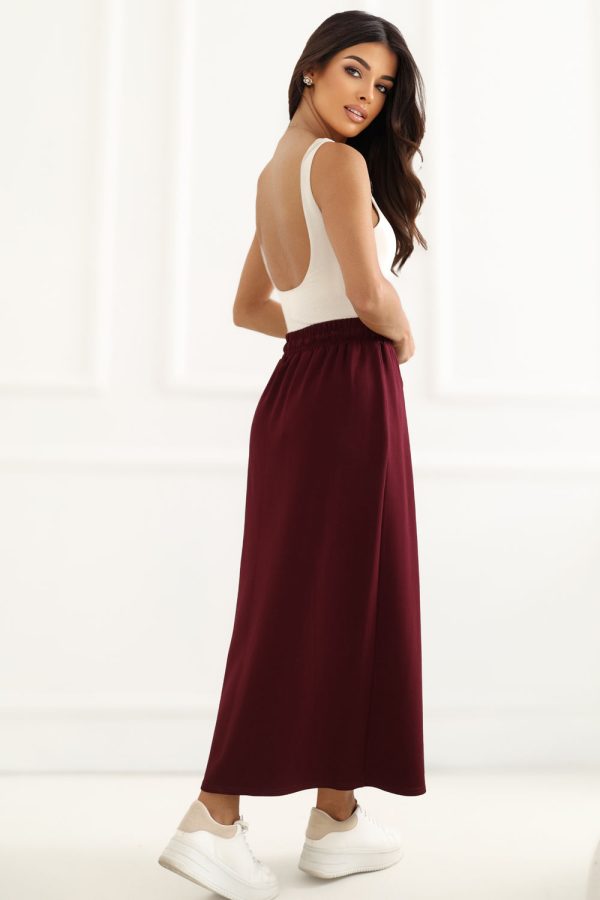 Red Skirt in Skirts with Spandex and Viscose