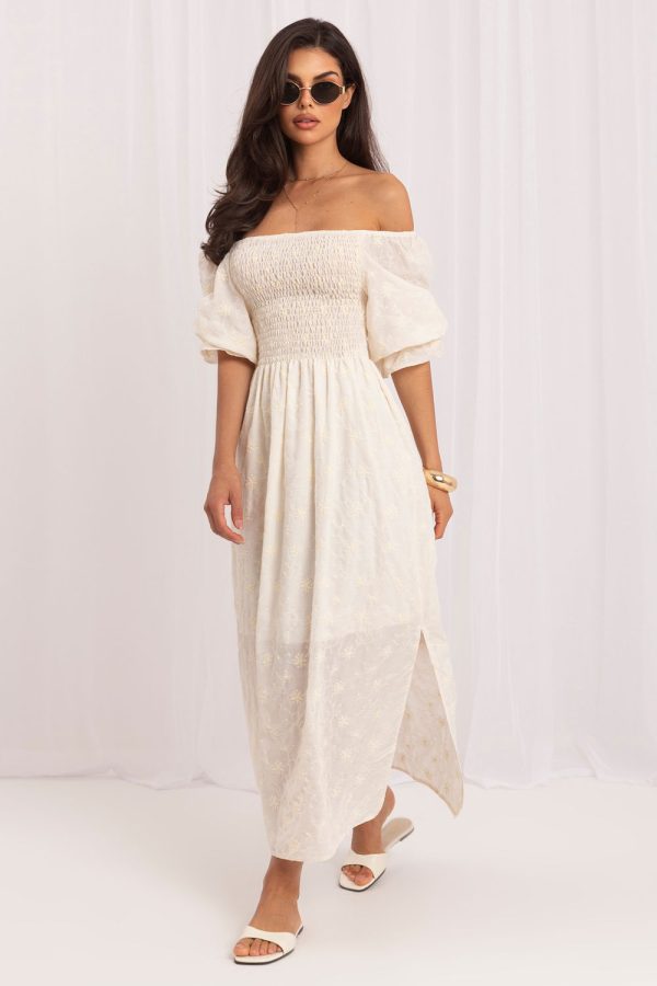 Beige Daydress in Day Dresses with Cotton