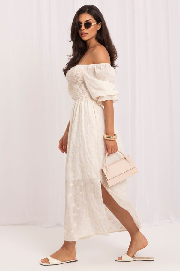 Beige Daydress in Day Dresses with Cotton