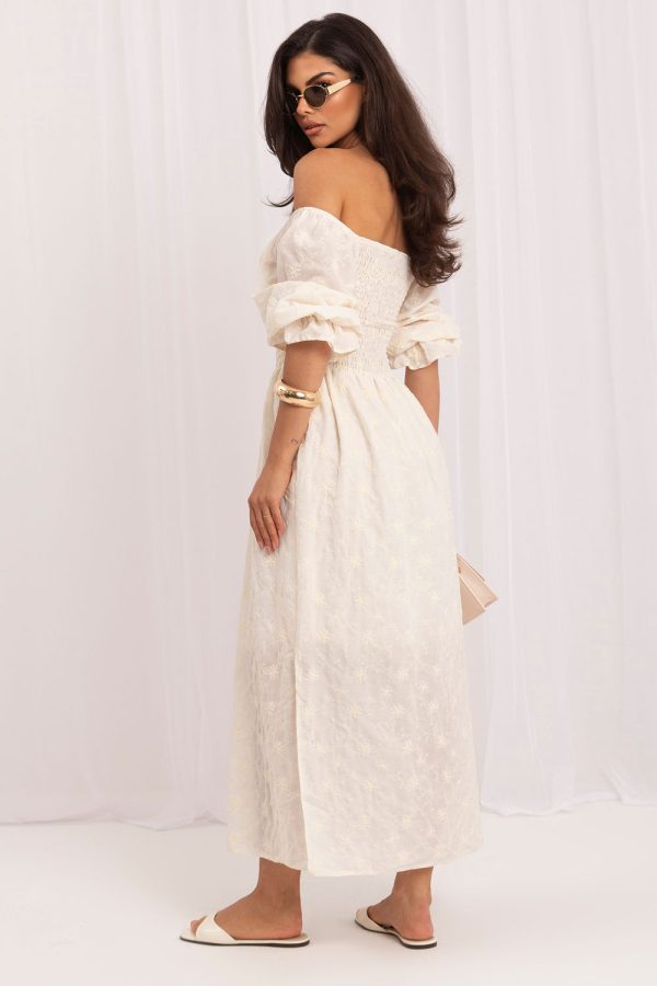 Beige Daydress in Day Dresses with Cotton