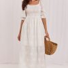 Beige Daydress in Day Dresses with Cotton