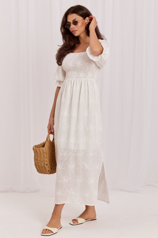 Beige Daydress in Day Dresses with Cotton