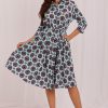 Green Daydress in Day Dresses with Cotton and Polyester