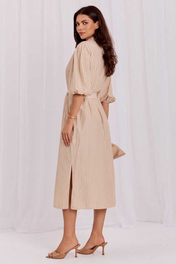 Beige Daydress in Day Dresses with Cotton