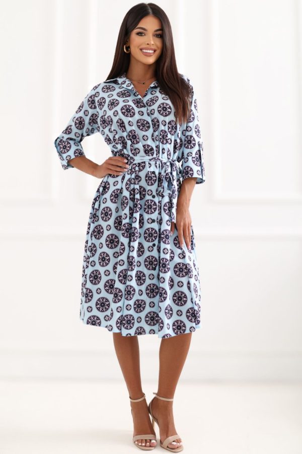Blue Daydress in Day Dresses with Cotton and Polyester