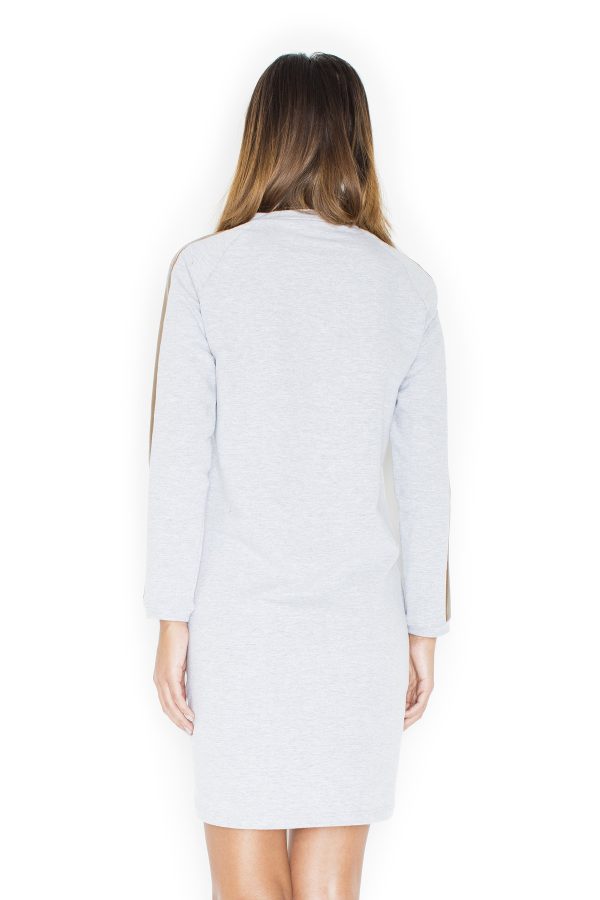 Grey Daydress in Day Dresses with Cotton and Spandex