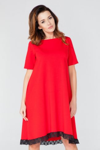 Red Daydress 9 in Cotton, Spandex and Polyester