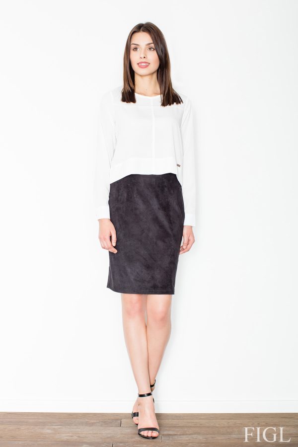 Black Skirt in Skirts with Spandex and Polyester