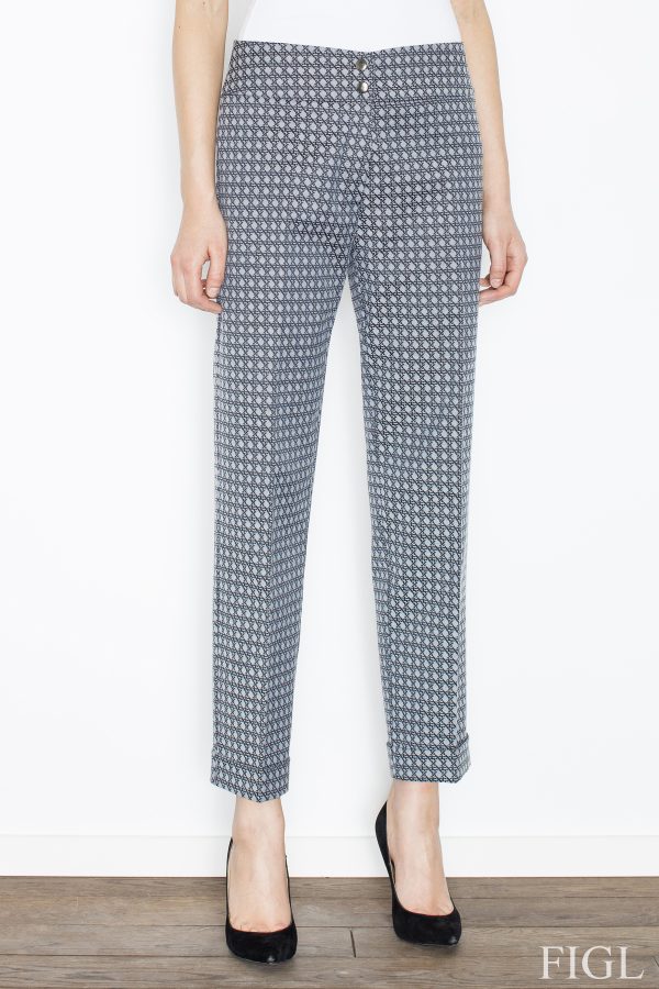 Grey Women Trousers in Pants, Trousers, Shorts with Spandex and Polyester