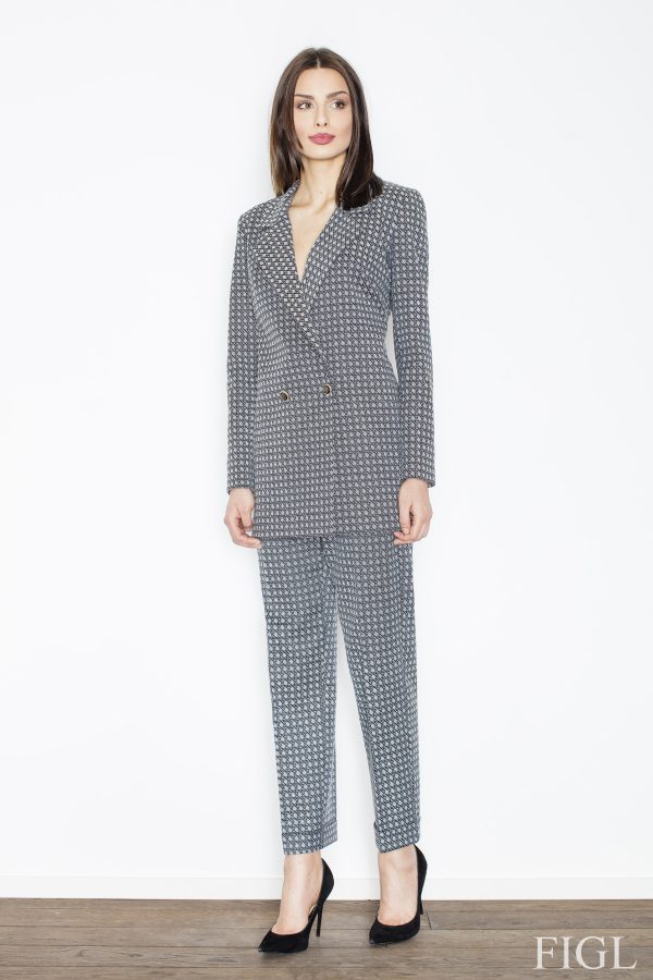 Grey Women Trousers in Pants, Trousers, Shorts with Spandex and Polyester