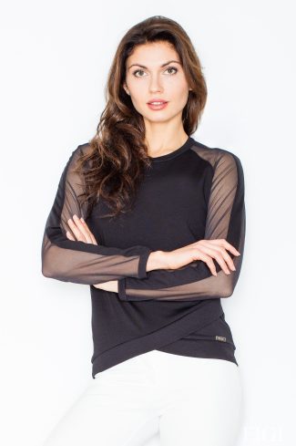 black Blouse model 57424 Figl