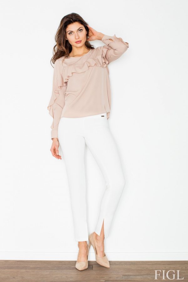 Beige Women Trousers in Casual Pants For Women with