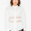 Beige Long Sleeve Shirt in Shirts For Women with
