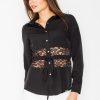 Black Long Sleeve Shirt in Shirts For Women with