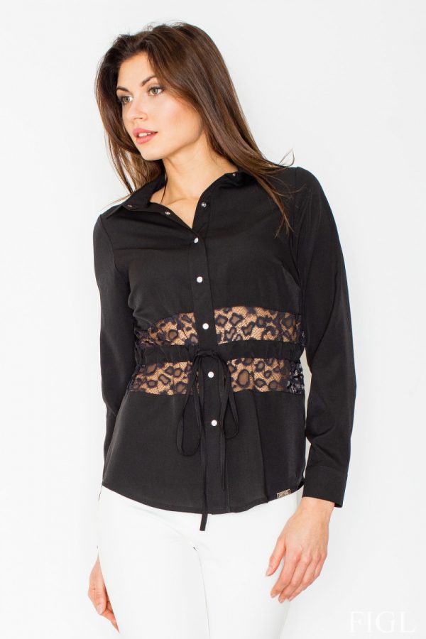Black Long Sleeve Shirt in Shirts For Women with