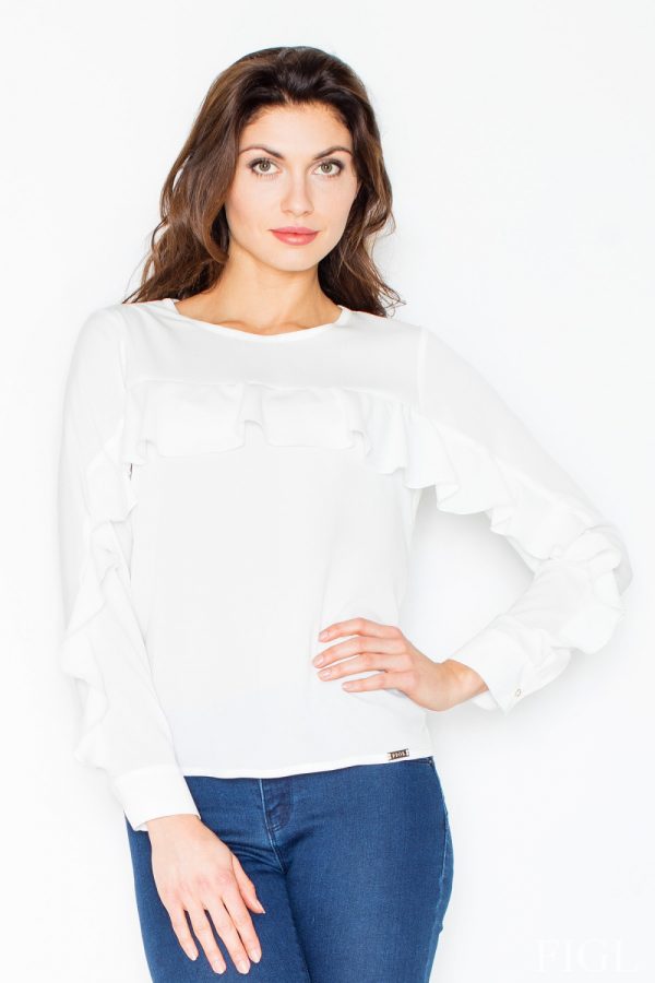 Beige Blouse in Women`s Blouses, Tunics with