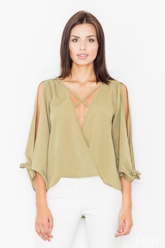green Blouse model 60696 Figl