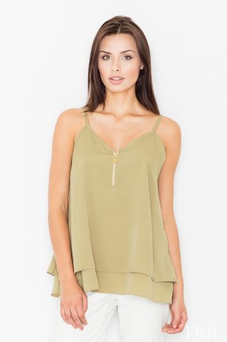 green Blouse model 60703 Figl